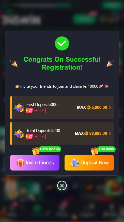 345WIN Game first deposit bonus promotion offering rewards and welcome bonuses for new players