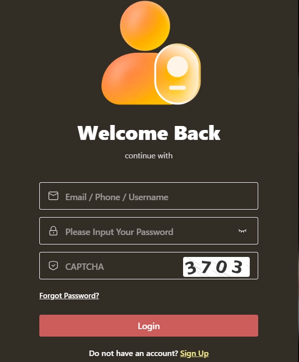 99.Game login screen with mobile number and password sign in option