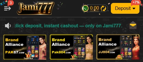 Jami777 Game strategic partnerships with JJ804.COM, Pak804.COM and PAK67.BET gaming platforms