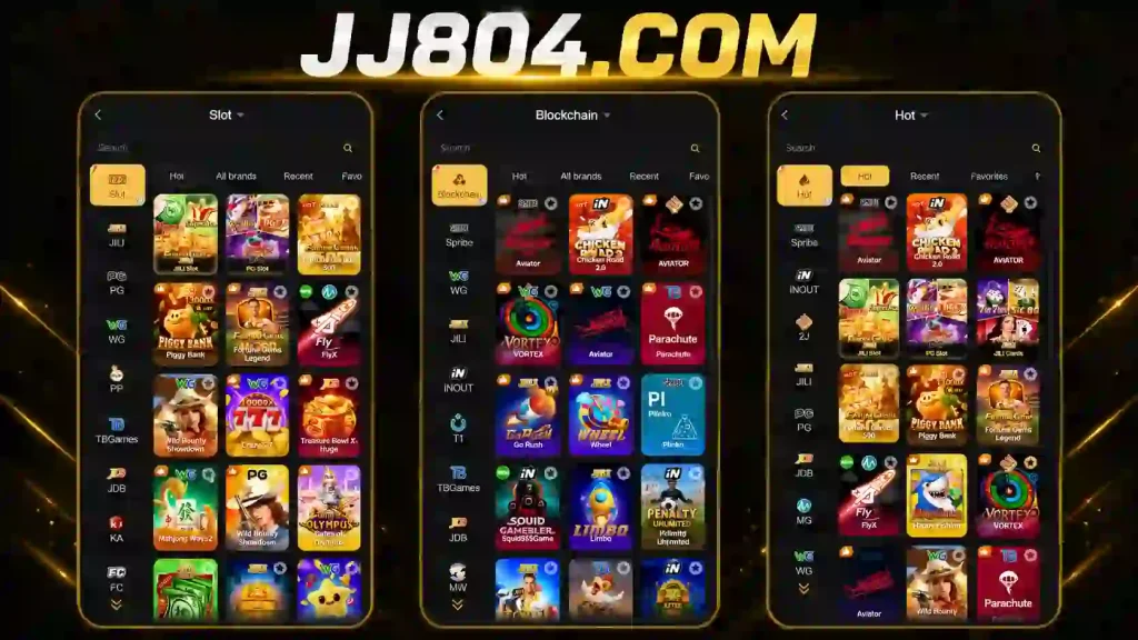 Introduction to the premium table games and interactive slot varieties available inside the JJ804 Game application.